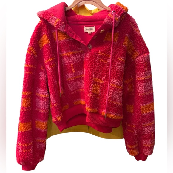 Anthropologie Porridge Quinn Sherpa Fleece Hoodie Size Small - Picture 8 of 10